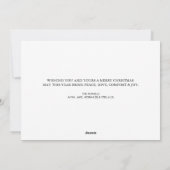 Vrede Liefde Vreugde Minimalistische Typografie Wi Feestdagenkaart (Achterkant)