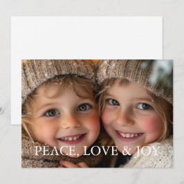 Vrede Liefde Vreugde Minimalistische Typografie Wi Feestdagenkaart