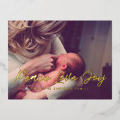 Vrede Liefde Vreugde moderne foto Folie Feestdagen Briefkaart (Voorkant)