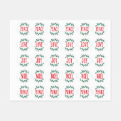 Vrede, Liefde, Vreugde, Noël, & Vrolijke Stickers (Vel)