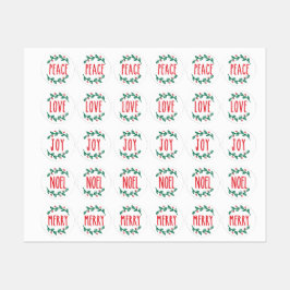 Vrede, Liefde, Vreugde, Noël, & Vrolijke Stickers 