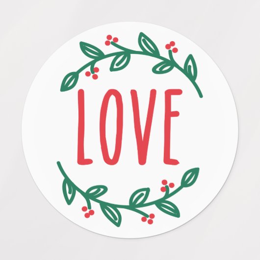 Vrede, Liefde, Vreugde, Noël, & Vrolijke Stickers (Design 2)
