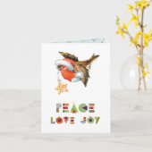 Vrede Liefde Vreugde Robin Kaart (Gele Bloem)