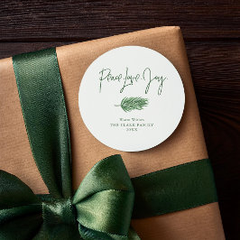 "Vrede Liefde Vreugde" Ronde Sticker