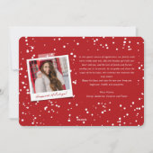 Vrede Liefde Vreugde Sneeuwvlokken Elegante Kerstm Feestdagenkaart (Achterkant)