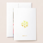 Vrede Liefde Vreugde Typografie Custom Foto Echt G Folie Kaarten (Met envelop)