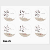 Vrede Liefde Vreugde Vakantie Gift Ronde Sticker (Vel)