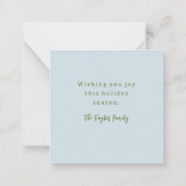 Vrede Liefde Vreugde Vakantie Grove Groen Notitiekaartje (Achterkant)