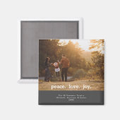 Vrede Liefde Vreugde Vakantie Kerstmis Familie Fot Magneet (Voorkant / Achterkant)