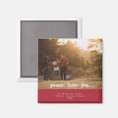 Vrede Liefde Vreugde Vakantie Kerstmis Familie Fot Magneet (Voorkant / Achterkant)