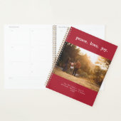 Vrede Liefde Vreugde Vakantie Kerstmis Familie Fot Planner (Display)