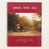 Vrede Liefde Vreugde Vakantie Kerstmis Familie Fot Planner (Voorkant)