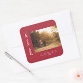 Vrede Liefde Vreugde Vakantie Kerstmis Familie Fot Vierkante Sticker (Envelop)