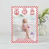 Vrede, Liefde, Vreugde Verticaal - 3x5 kerstkaart (Staand voorkant)