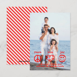 Vrede, Liefde, Vreugde Verticaal - 3x5 Kerstkaart Kaart