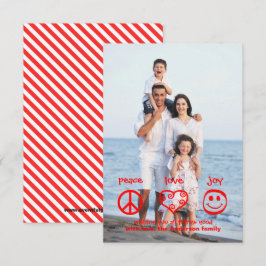 Vrede, Liefde, Vreugde Verticaal - 3x5 kerstkaart Kaart