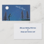 Vrede, liefde, vreugde / vlindervisserij op sneeuw visitekaartje (Voorkant / Achterkant)