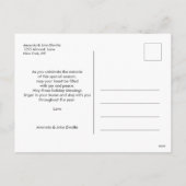 Vrede liefde vreugde | Volledige foto moderne hand Feestdagenkaart (Achterkant)