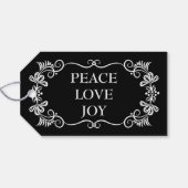 Vrede Liefde Vreugde Vrolijke Kerstwensen Cadeaulabel (Achterkant Horizontaal)