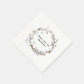 Vrede liefde vreugde winterberry rustieke boho wil servet (Hoek)