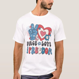 Vrede liefde & vrijheid t-shirt