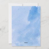 Vrede, liefde, vrolijkheid blauw waterverf & duif  feestdagenkaart (Achterkant)