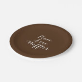 Vrede. Liefde. Wafels. Papieren Bordje (Gekanteld)