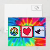 Vrede, liefde, wakeboarding briefkaart (Voorkant / Achterkant)