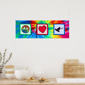 Vrede, liefde, wakeboarding poster (Keuken)