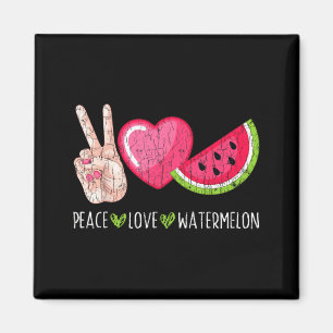 Vrede Liefde Watermeloen Grappig Zomer Fruit Liefh Magneet