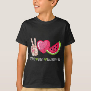 Vrede Liefde Watermeloen Grappige Zomer Fruit Lief T-shirt