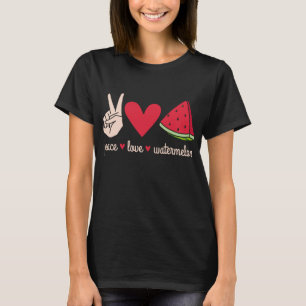 Vrede Liefde Watermeloen Groot Fruit Watermeloen T-shirt
