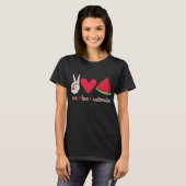 Vrede Liefde Watermeloen Groot Fruit Watermeloen T-shirt (Voorkant volledig)