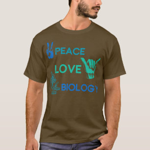 Vrede Liefde Wetenschap Hippie Biologie T-shirt