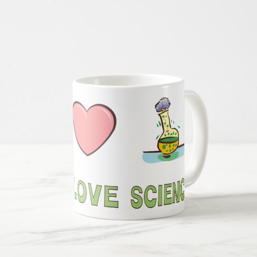 Vrede Liefde Wetenschap Koffiemok (Voorkant rechts)