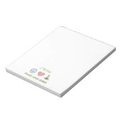 Vrede Liefde Wetenschap Notitieblok met Aangepaste (Linkerzijde)