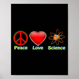 Vrede Liefde Wetenschap Poster