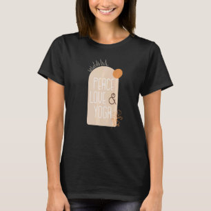 Vrede Liefde Yoga Boho Vintage Stijl T-shirt
