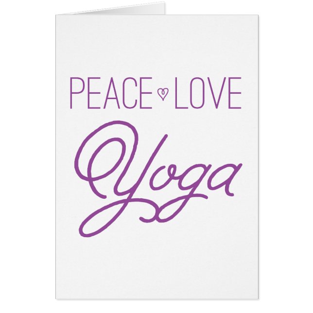 Vrede, liefde, Yoga (Paars) (Voorkant)