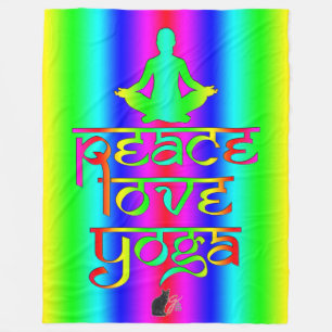 Vrede Liefde Yoga Regenboog Intenties Fleece Deken