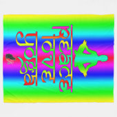 Vrede Liefde Yoga Regenboog Intenties Fleece Deken (Voorkant (Horizontaal))