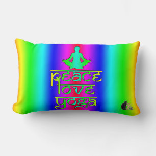 Vrede Liefde Yoga Regenboog Intenties Kussen