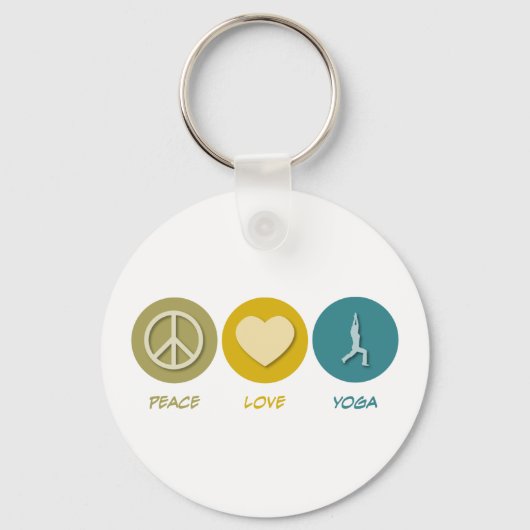 Vrede Liefde Yoga Sleutelhanger (Voorkant)