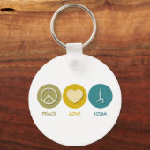 Vrede Liefde Yoga Sleutelhanger (Voorkant)