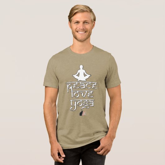 Vrede Liefde Yoga T-Shirt (Voorkant volledig)
