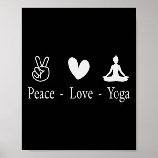 Vrede Liefde Yoga - Yoga Liefhebbers  Poster