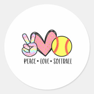 Vrede Liefde Zachte Moeder Schattig Pastel Vrouwen Ronde Sticker
