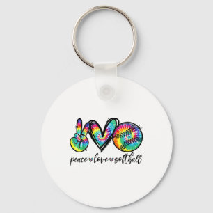 Vrede Liefde Zachte Tie Dye Grappige Zachte Liefhe Sleutelhanger