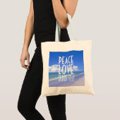Vrede, Liefde, Zandige Voeten Tote Bag (Voorkant (product))