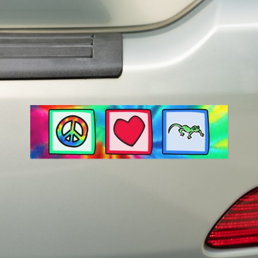 Vrede, liefde, zards bumpersticker (Op auto)